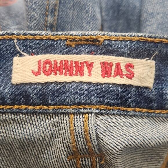 Johnny Was Zoe Cropped Boyfriend Jean Embroidered Size 28 - Picture 15 of 15